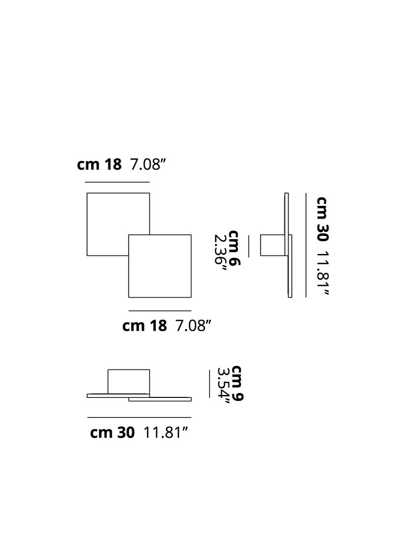 40176 11 lodes double puzzle outdoor single square svitidlo pro neprime osvetleni 2x17w 3000k antracit 30x30cm ip65_rozmery