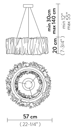 slamp accordeon pendant rozmery