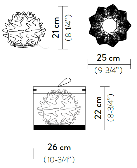 slamp cactus25 rozmery