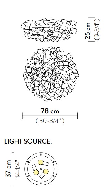 slamp clizia large stropni rozmery