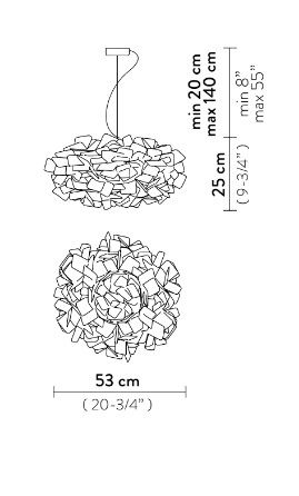 slamp clizia zavesne rozmery