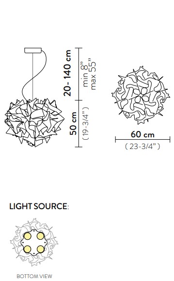 Slamp veli large suspension rozmery