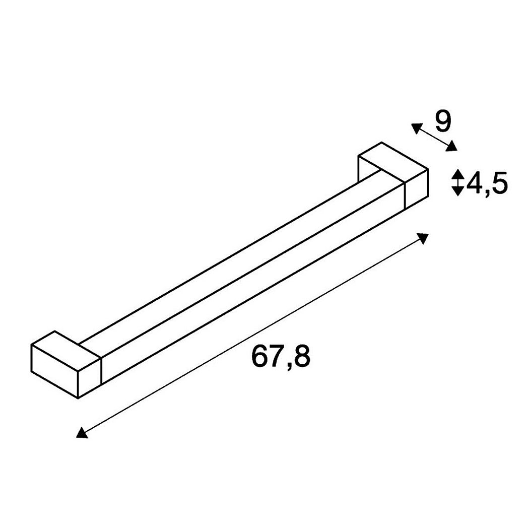 42096 13 slv long grill bile naklopne svitidlo 20w led 3000k delka 67 8cm_rozmery