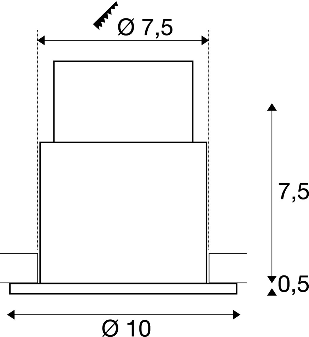 42189 11 slv varu venkovni bila bodovka 1xgu10 prumer 10cm ip65_rozmery