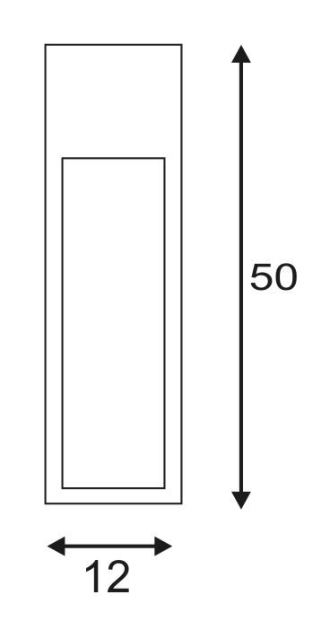 44235 8 slv rusty slot 50 venkovni sloupek 1x11w energeticky usporne patina rzi ip44 50cm_rozmery