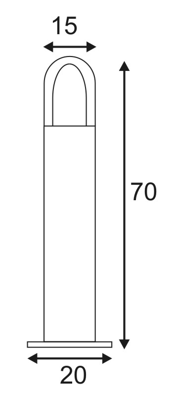 44262 6 slv rusty cone 70 venkovni sloupek 1x11w energeticky usporne patina rzi ip54 70cm_rozmery