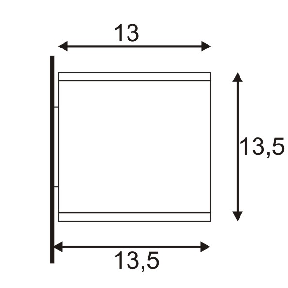 44298 8 slv theo big single wall nastenne venkovni svitidlo 1x75w gu10 es111 stribrnoseda vyska 13 5cm ip44_rozmery
