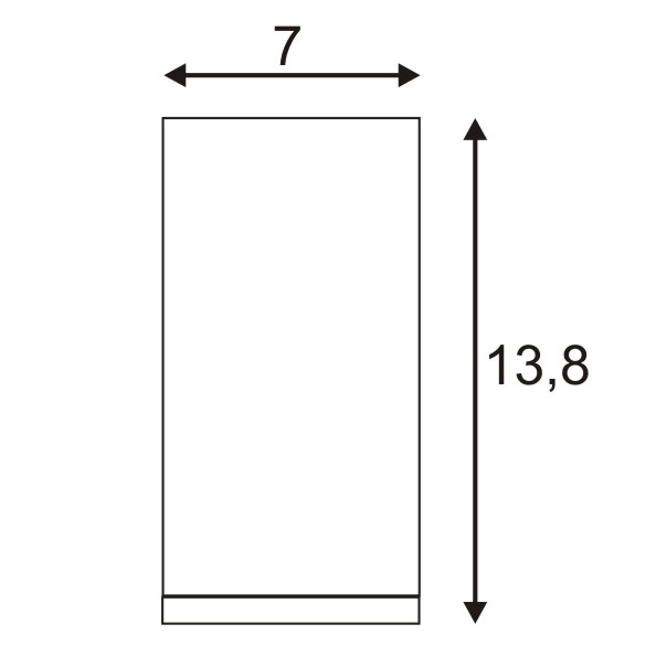44316 8 slv theo out ceiling venkovni stropni svitidlo 1x35w gu10 stribrnoseda vyska 13 8cm ip23_rozmery