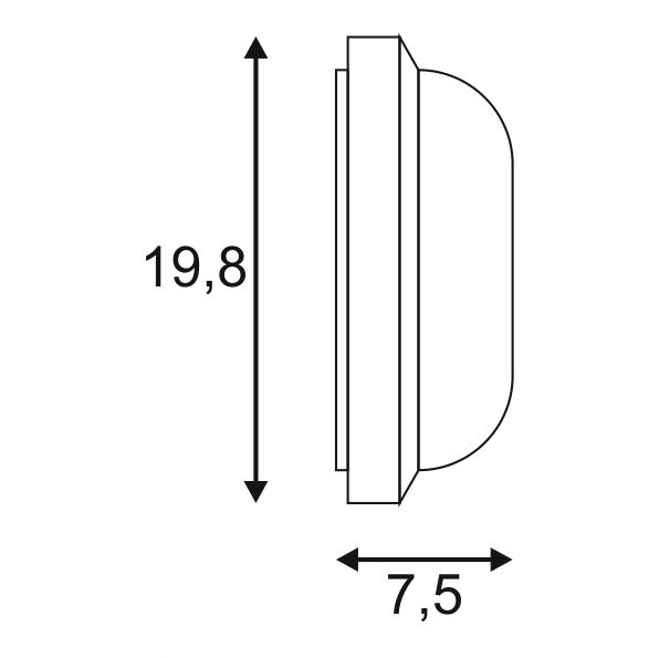 44397 6 slv terang 2 bile stropni nebo nastenne venkovni svitidlo 11w led 3000k delka 19 8cm ip44_rozmery