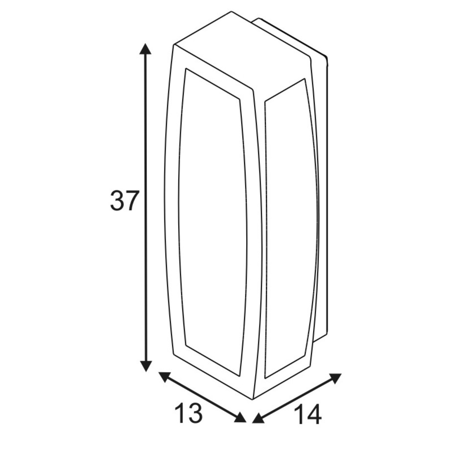 44445 6 slv meridian box nastenne venkovni svitidlo 1x20w antracit 38cm ip54_rozmery