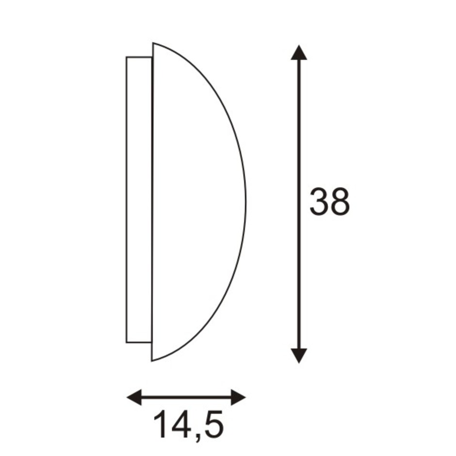 44544 8 slv meridian venkovni nastenne svitidlo 1x60w seda ip54 38cm_rozmery