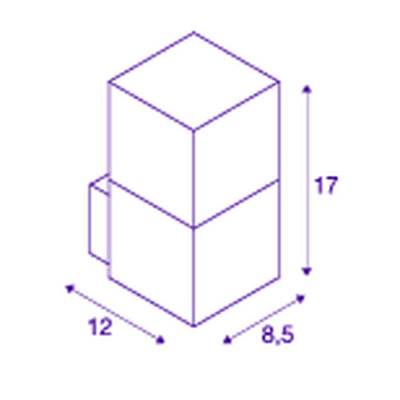 44613 3 slv grafit hranate nastenne svitidlo 1x11w e27 antracit vyska 17cm ip44_rozmery