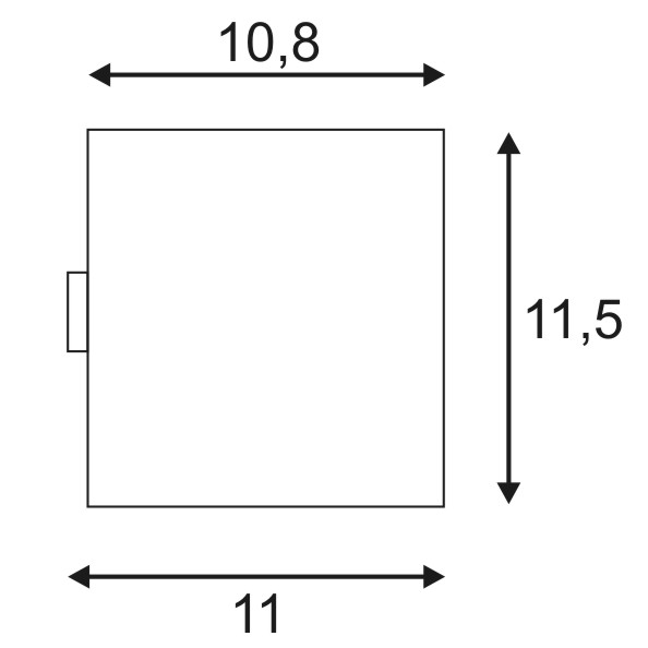 44820 6 slv sitra cube hnede nastenne venkovni svitidlo se svicenim nahoru dolu 2x9w vyska 11 5cm ip44_rozmery