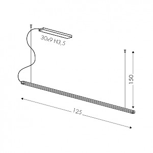 45222 7 teamitalia linea lieve bile svitidlo se svicenim dolu 28 led 3000k stmivatelne dali delka 125cm_rozmery_rozmery