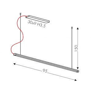 45234 5 teamitalia linea dark bile svitidlo se svicenim nahoru dolu 21 5w led 3000k delka 95cm_rozmery