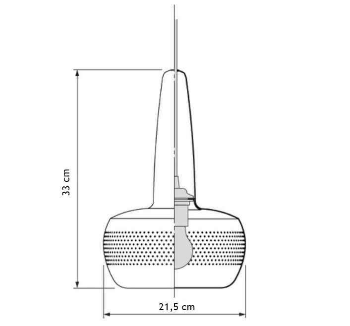 47427 7 umage clava stinidlo z kartacovane medi prumer 21 5cm_rozmery