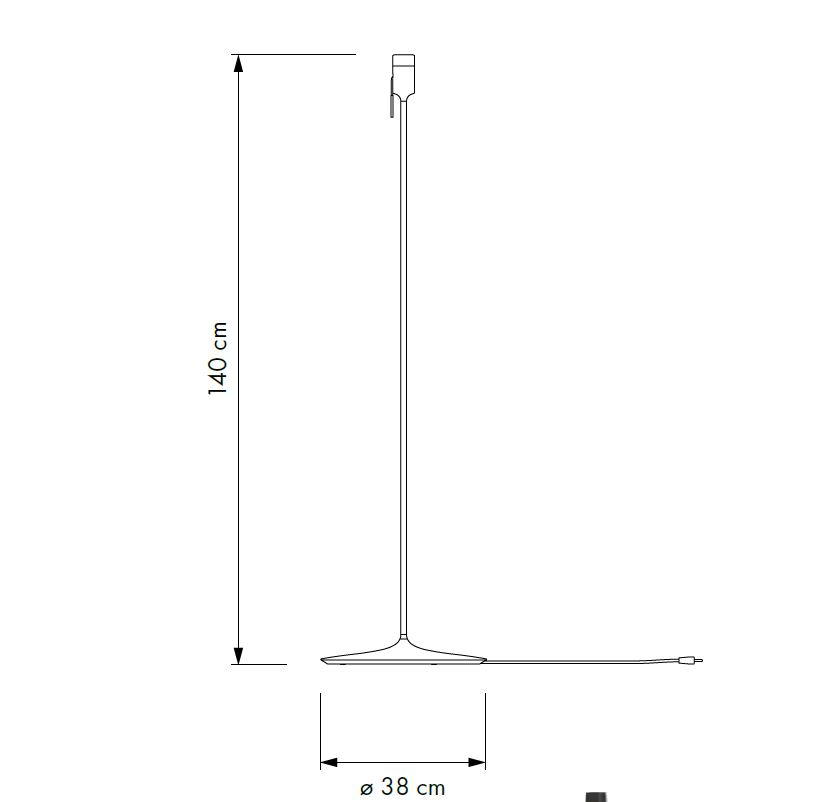 53802 3 umage champagne bila noha pro sestaveni stojaci lampy 1x60w e27 vyska 140cm_rozmery