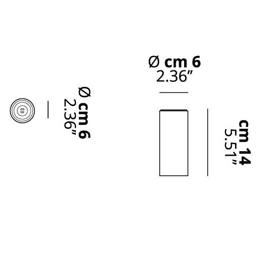 Lodes A Tube Mini Ceiling rozmery