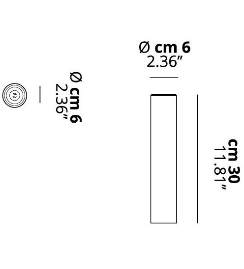 A Tube Small Ceiling rozmery