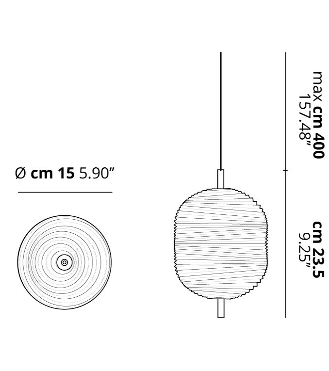 Lodes JeffersonSmall Pendant rozmery