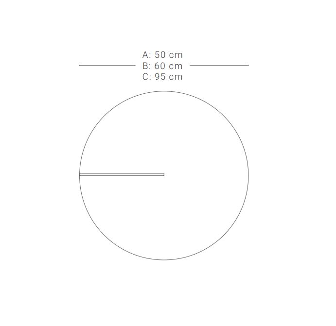 56412 9 zava meridium designove nastenne svitidlo s pohyblivym svetelnym zdrojem bila ecomalta 1x3w 3000k prum 50cm_rozmery