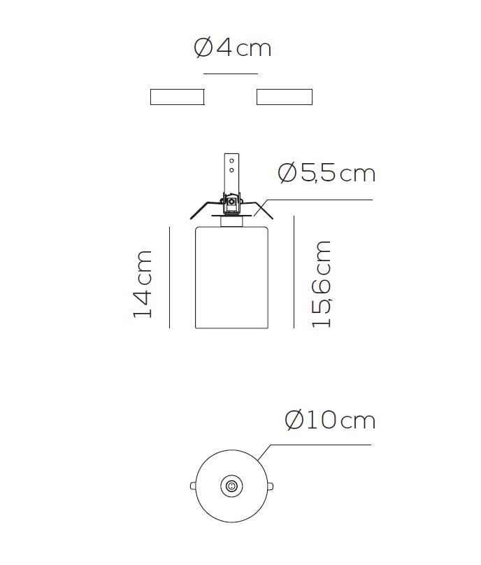 5781 9 axolight spillray pi stropni svitidlo z kristaloveho skla led 1 5w g4 prumer 10cm zapustena montaz_rozmery