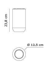 5820 1 axolight urban g bile stropni svitidlo 15w led 3000k stmivatelne vyska 23 8cm_rozmery