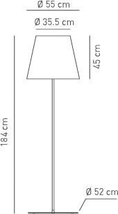5889 1 axolight melting pot pt 55 stojaci lampa se stmivacem svetly vzor zlata 3x16w e27 vyska 184cm_rozmery