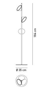 5910 7 axolight orchid bila stojaci lampa se stmivacem 3x15w led 3000k vyska 184cm_rozmery