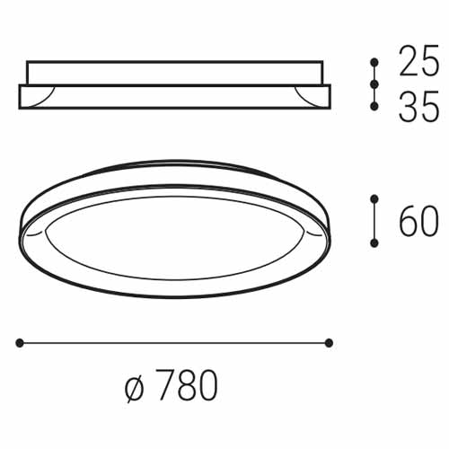 59277 1 led2 1271753d bella slim 78 b dim 60 2cct 3000k 4000k stropni cerne_rozmery