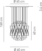 5952 12 axolight aura luxusni zavesne svitidlo z bileho muranskeho skla 1x150w e27 prum 60cm delka 160cm_rozmery