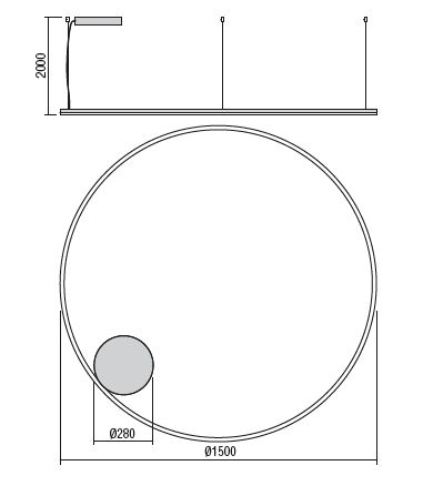 39441 5 redo orbit direct zavesne kruhove svitidlo 105w led 3000k cerna prum 150cm_rozmery
