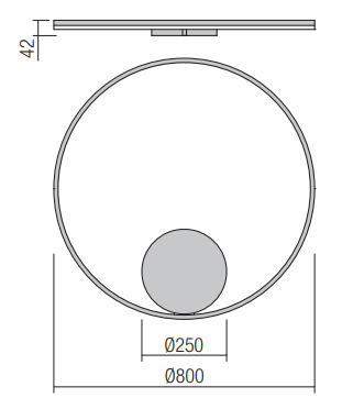 Indirect 80cm rozmery