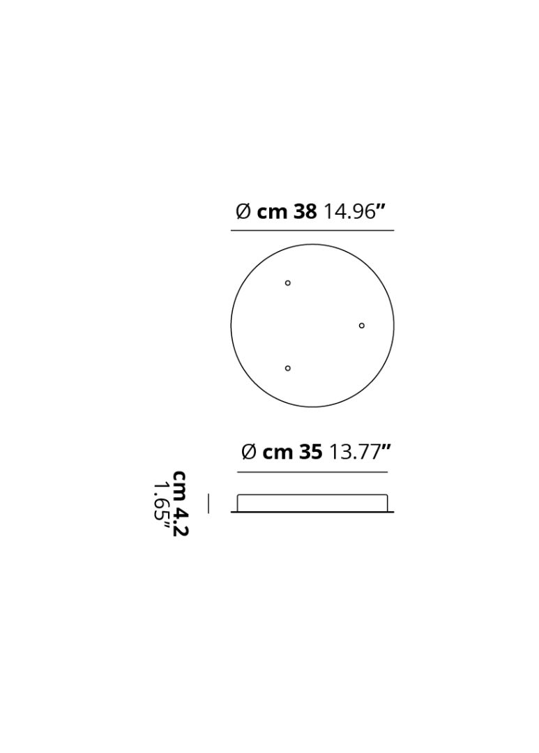 40314 3 studio italia design bila kulata rozeta pro max 3 zavesy prumer 38cm_rozmery