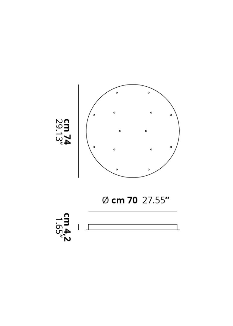 40323 2 studio italia design bila kulata rozeta pro max 14 zavesu prumer 74cm_rozmery