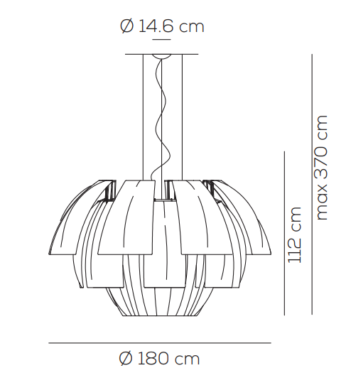 axolight plumage180 rozmery
