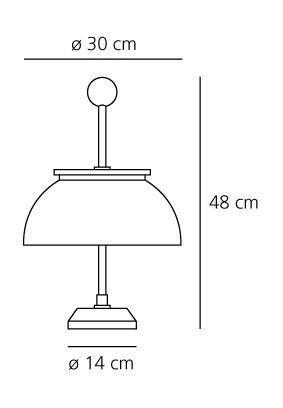 63 3 artemide alfa stolni lampicka v kombinaci mramoru a kristaloveho skla 2x28w e14 vyska 48cm_rozmery