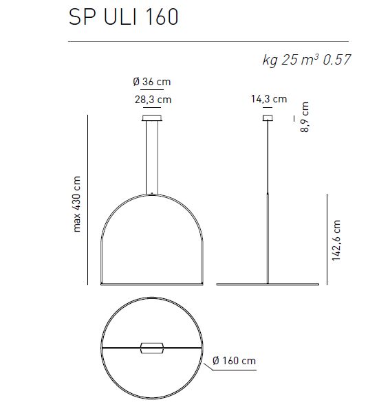 6477 5 axolight u light zavesne svitidlo 108w led 3000k antracit prum 160cm_rozmery