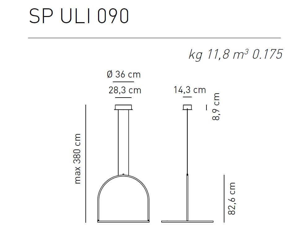 6483 5 axolight u light zavesne svitidlo 57 6w led 3000k antracit prum 90cm_rozmery