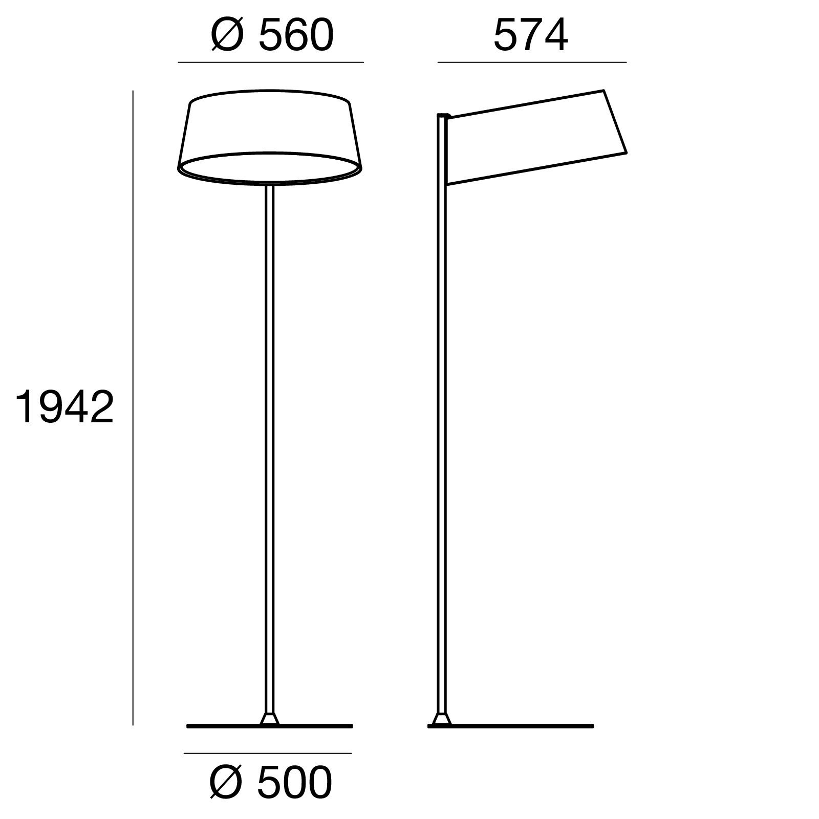 19908 7 Stilnovo oxygen fl2 azurova stojaci lampa se stmivacem 36w led 3000k vyska 194cm_rozmery