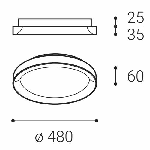 59259 1 led2 1271653d bella slim 48 b dim 38 2cct 3000k 4000k stropni cerne_rozmery