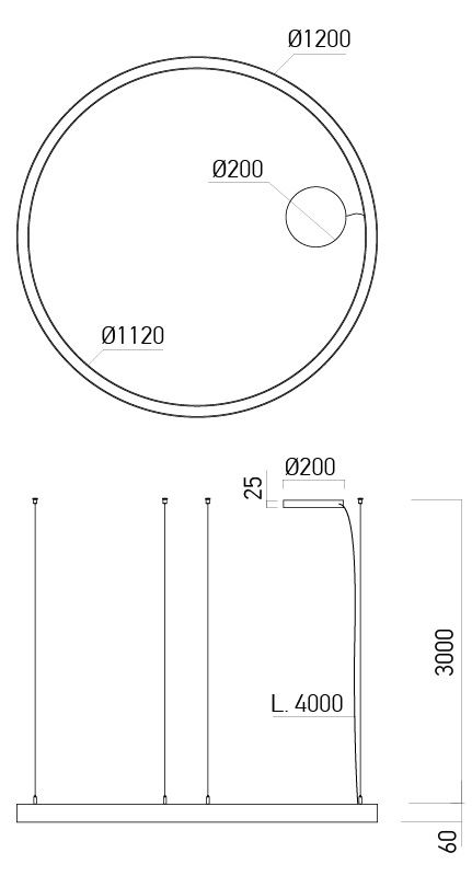 4956 3 arelux xambit bile zavesne kruhove svitidlo 75w led 3000k prum 120cm_rozmery