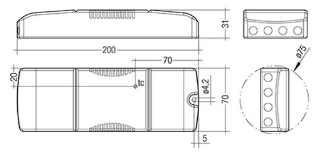 Tridonic 28000192 rozmery