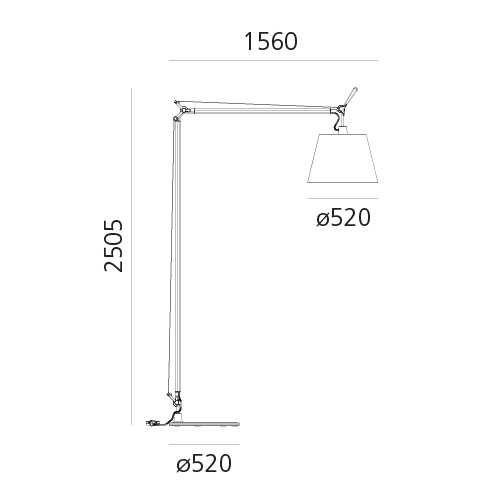 artemide tolomeo maxi silhouette4655446 800x600 rozmery