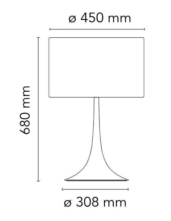 Flos Table2 rozmery