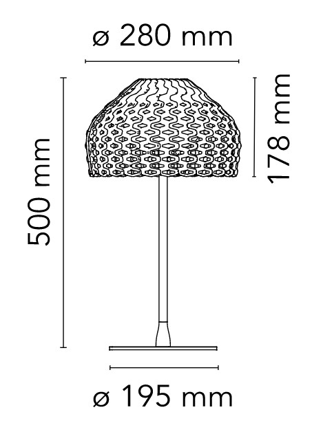 Flos tatou table rozmery