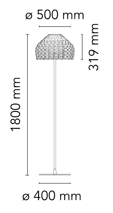 Flos tatou floor rozmery