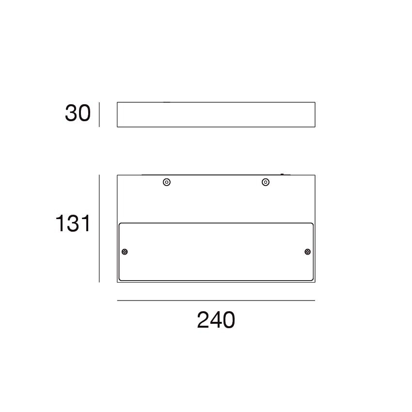 20718 3 linea light regolo bile minimalisticke svitidlo pro neprime svetlo 24w led 3000k sirka 24cm_rozmery
