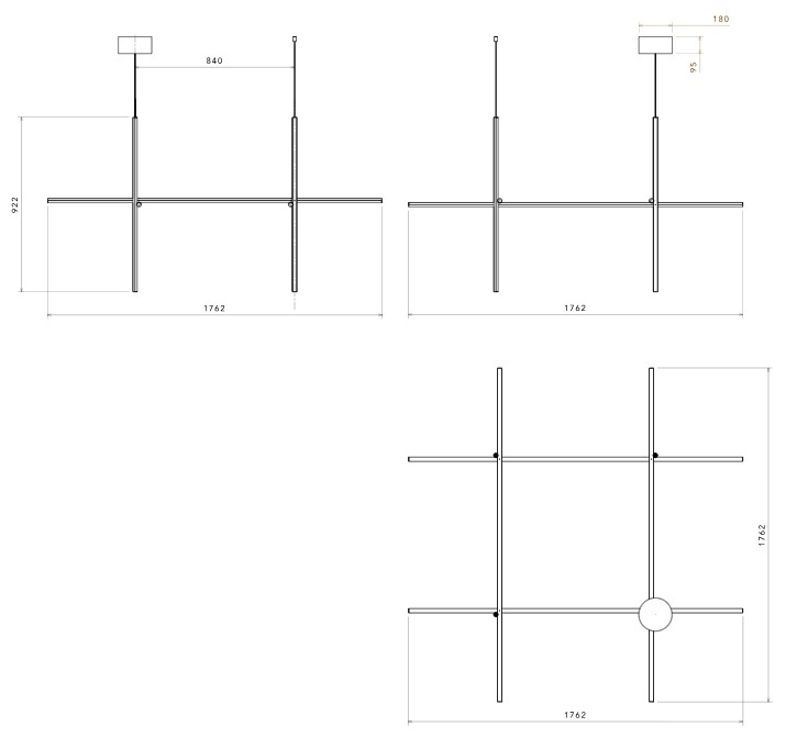 Flos coordinates suspension F1854044 rozmery