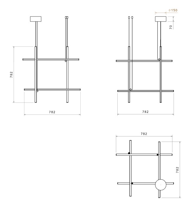 Flos coordinates suspension F1850044 rozmery